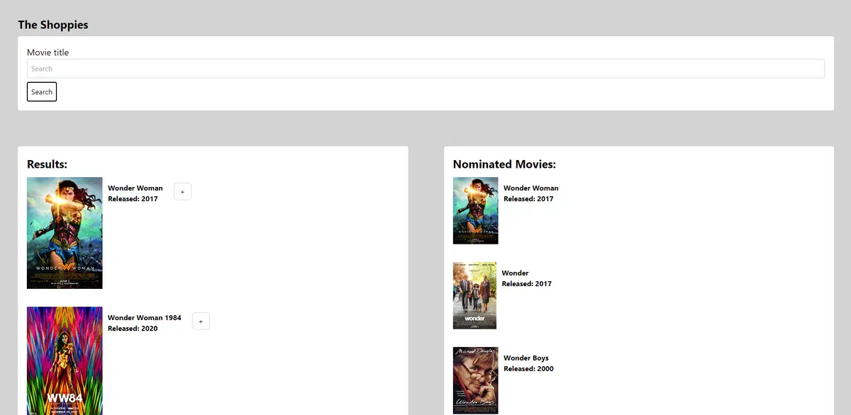 Screenshot of The Shoppies